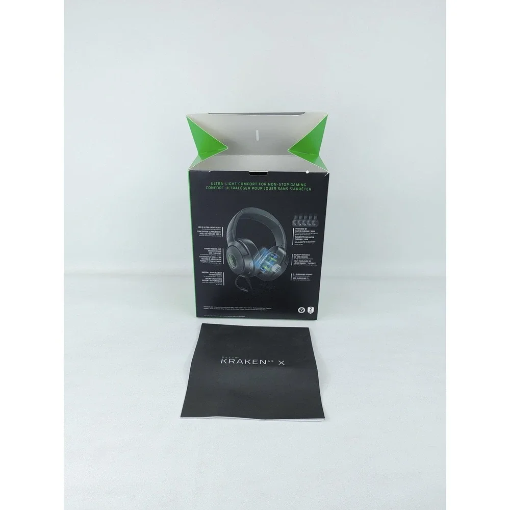 Razer Kraken Wired USB Gaming Headset: Lightweight Build black With Box